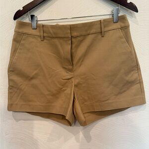 LOFT Tan Shorts Tailored Cotton Blend